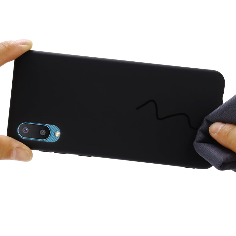 For Samsung Galaxy A02 EU Version Solid Color Liquid Silicone Dropproof Full Coverage Protective Case