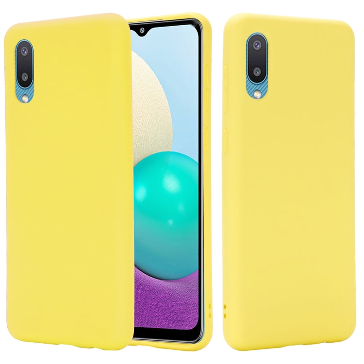 For Samsung Galaxy A02 EU Version Solid Color Liquid Silicone Dropproof Full Coverage Protective Case