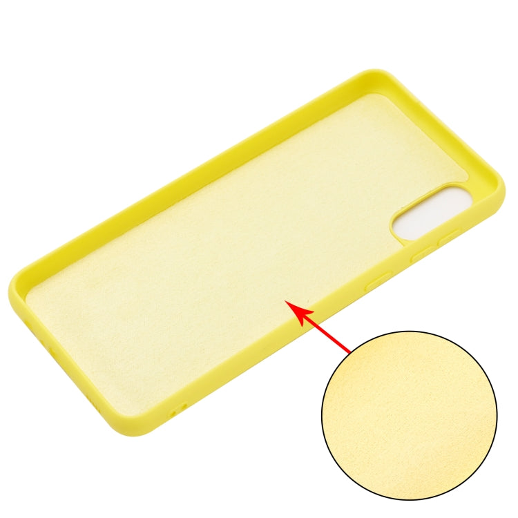 For Samsung Galaxy A02 EU Version Solid Color Liquid Silicone Dropproof Full Coverage Protective Case