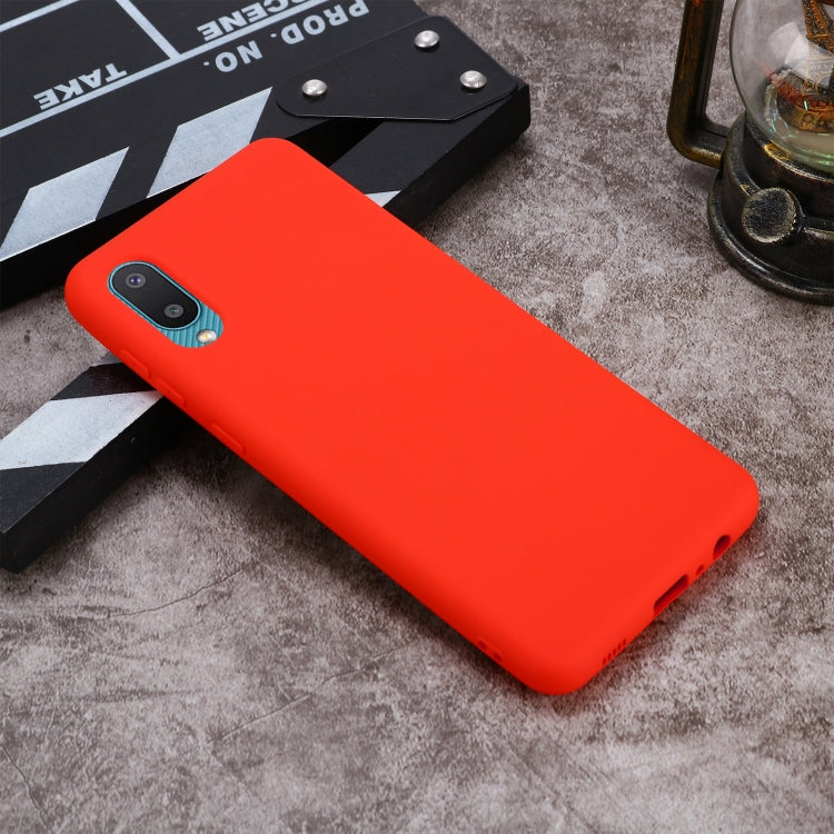 For Samsung Galaxy A02 EU Version Solid Color Liquid Silicone Dropproof Full Coverage Protective Case
