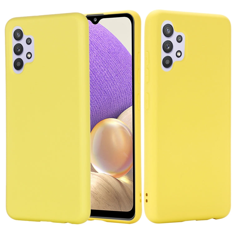 For Samsung Galaxy A32 4G Solid Color Liquid Silicone Dropproof Full Coverage Protective Case