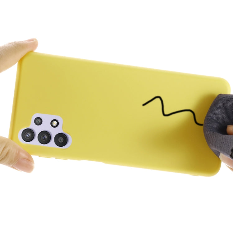 For Samsung Galaxy A32 4G Solid Color Liquid Silicone Dropproof Full Coverage Protective Case