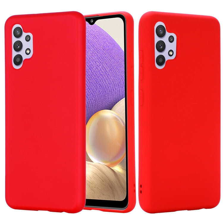 For Samsung Galaxy A32 4G Solid Color Liquid Silicone Dropproof Full Coverage Protective Case