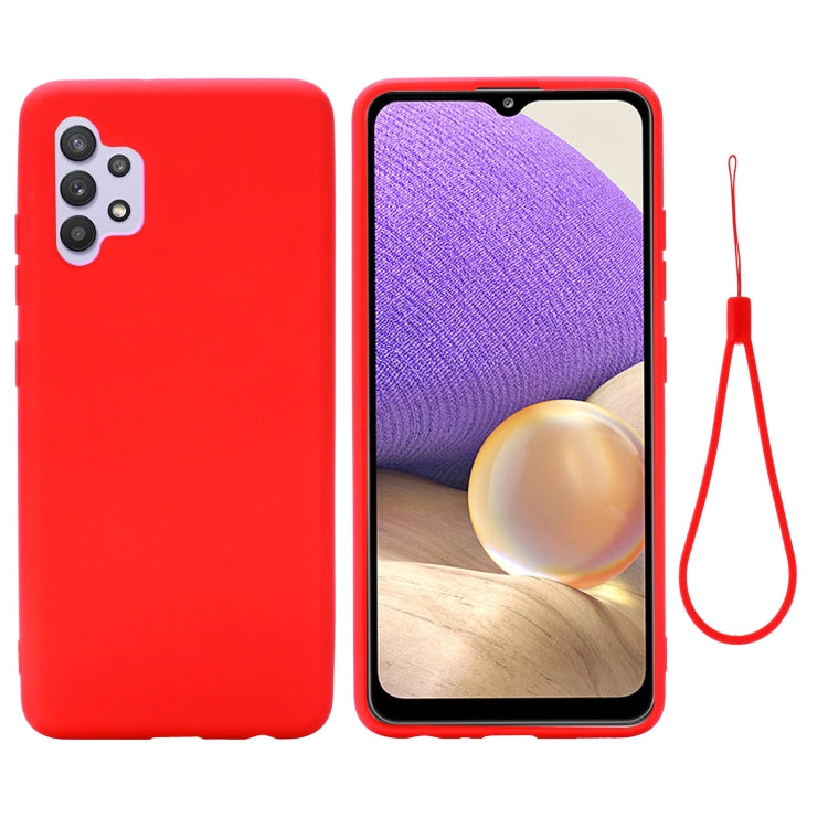 For Samsung Galaxy A32 4G Solid Color Liquid Silicone Dropproof Full Coverage Protective Case