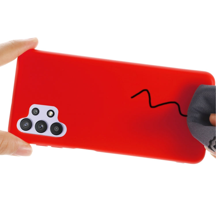 For Samsung Galaxy A32 4G Solid Color Liquid Silicone Dropproof Full Coverage Protective Case