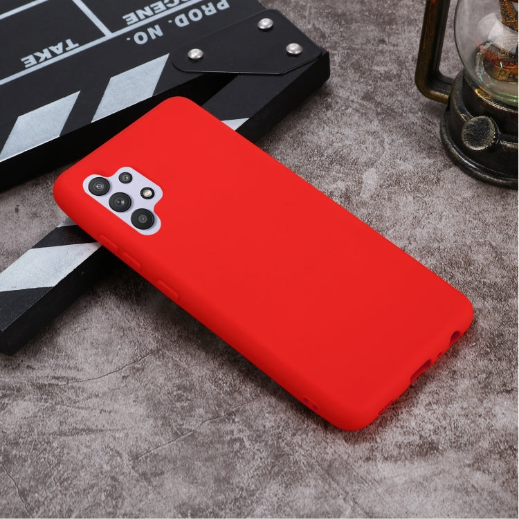 For Samsung Galaxy A32 4G Solid Color Liquid Silicone Dropproof Full Coverage Protective Case