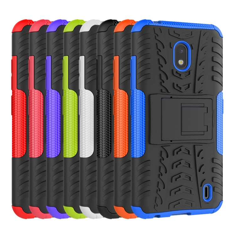 For Nokia 2.2 Tire Texture TPU + PC Shockproof Case with Holder
