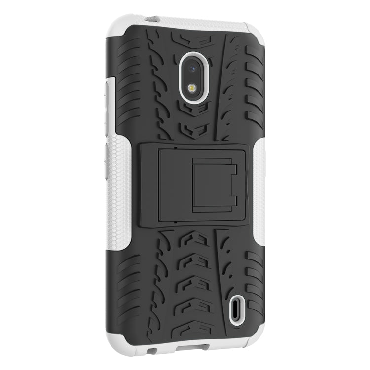 For Nokia 2.2 Tire Texture TPU + PC Shockproof Case with Holder