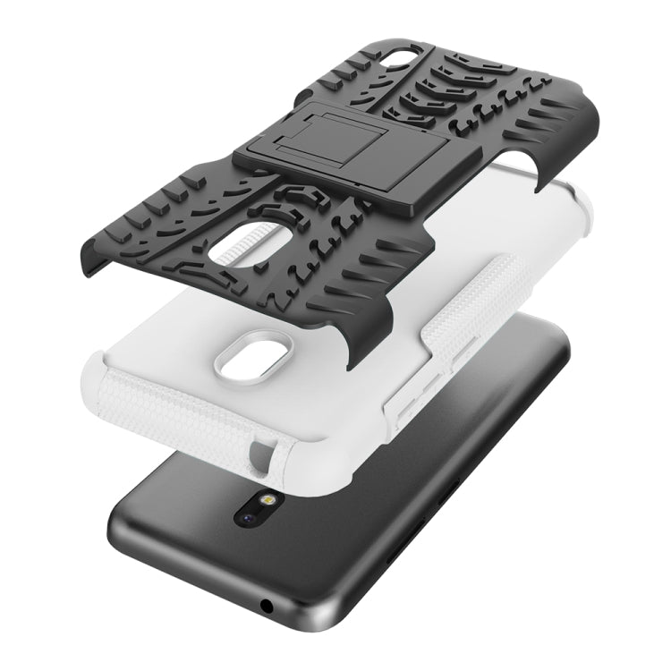 For Nokia 2.2 Tire Texture TPU + PC Shockproof Case with Holder