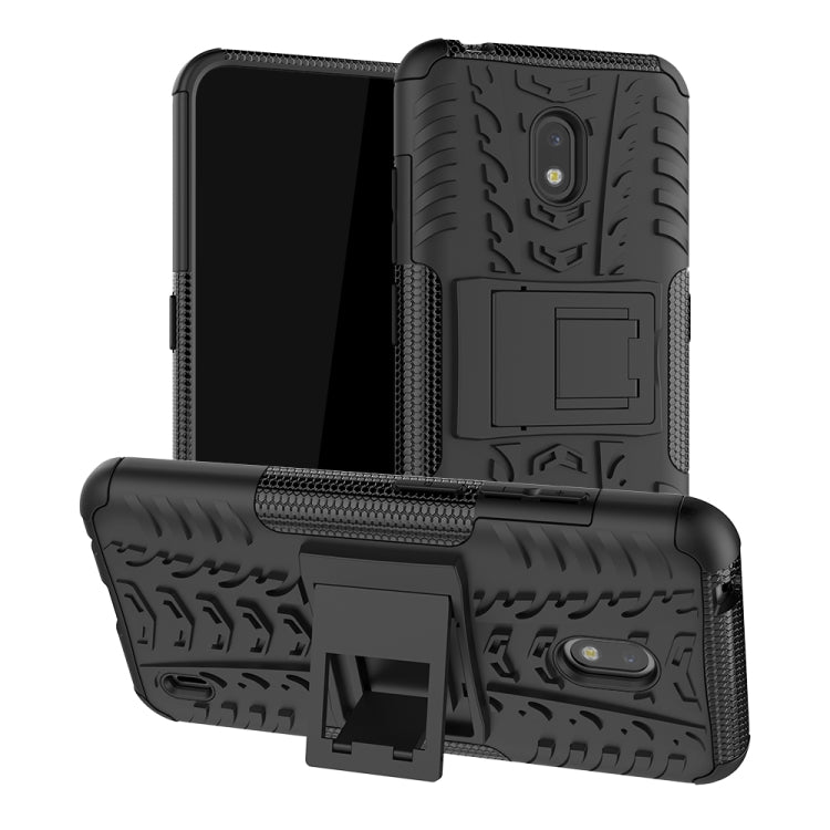For Nokia 2.2 Tire Texture TPU + PC Shockproof Case with Holder