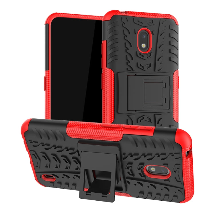 For Nokia 2.2 Tire Texture TPU + PC Shockproof Case with Holder