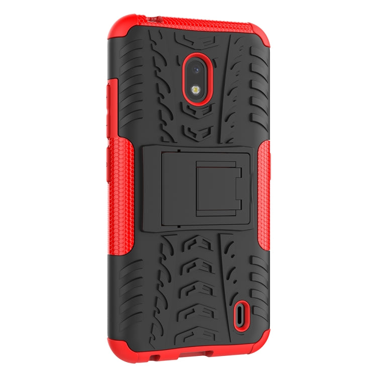 For Nokia 2.2 Tire Texture TPU + PC Shockproof Case with Holder