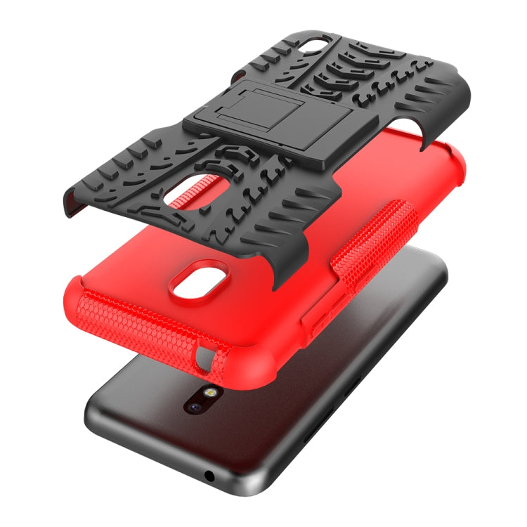 For Nokia 2.2 Tire Texture TPU + PC Shockproof Case with Holder
