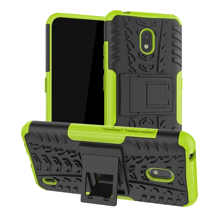 For Nokia 2.2 Tire Texture TPU + PC Shockproof Case with Holder