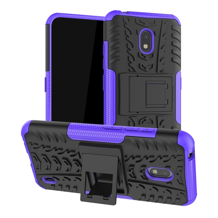 For Nokia 2.2 Tire Texture TPU + PC Shockproof Case with Holder