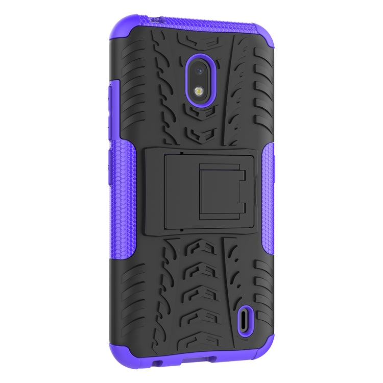 For Nokia 2.2 Tire Texture TPU + PC Shockproof Case with Holder