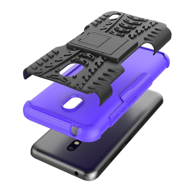 For Nokia 2.2 Tire Texture TPU + PC Shockproof Case with Holder