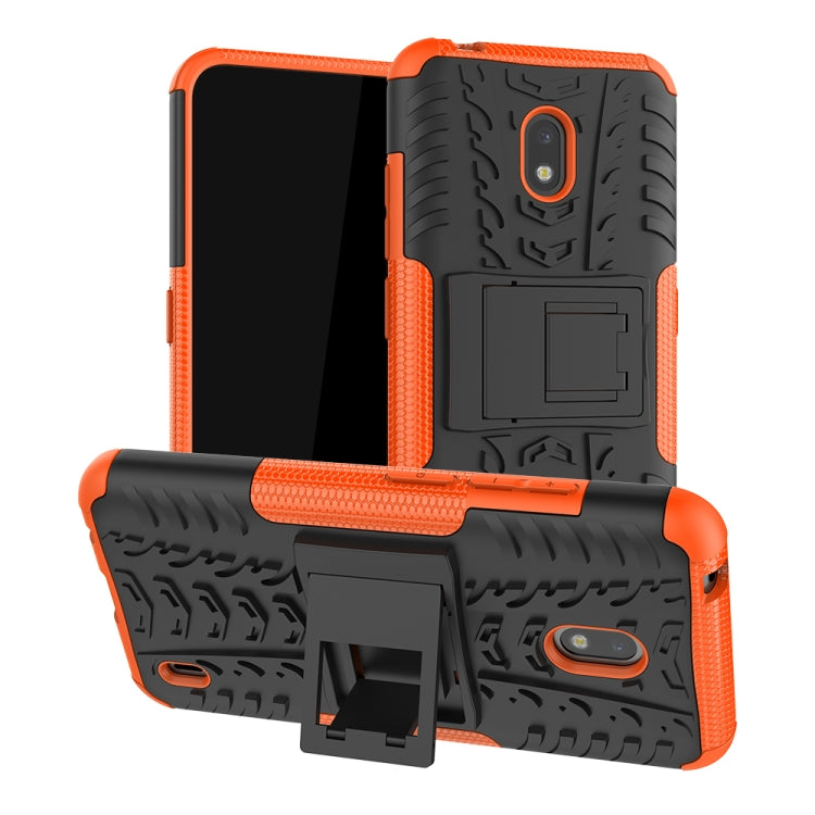 For Nokia 2.2 Tire Texture TPU + PC Shockproof Case with Holder