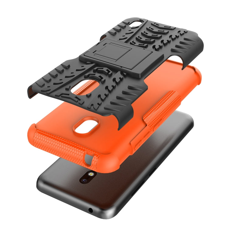 For Nokia 2.2 Tire Texture TPU + PC Shockproof Case with Holder