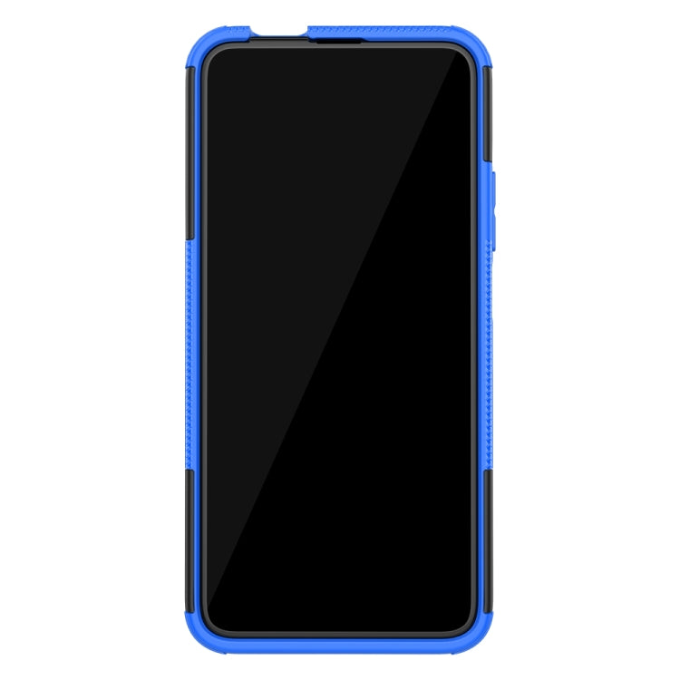 For Huawei Honor 9X Pro Tire Texture TPU + PC Shockproof Case with Holder
