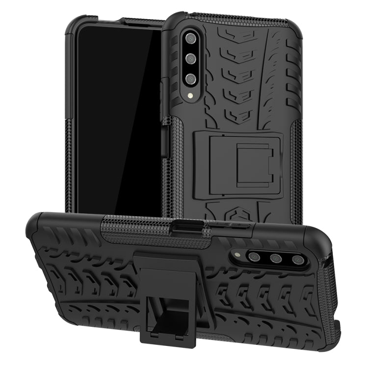 For Huawei Honor 9X Pro Tire Texture TPU + PC Shockproof Case with Holder