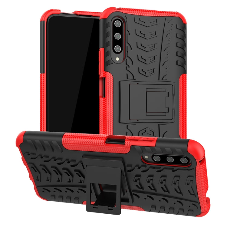 For Huawei Honor 9X Pro Tire Texture TPU + PC Shockproof Case with Holder