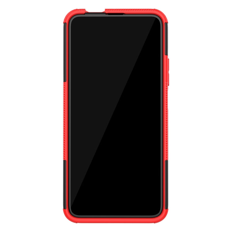 For Huawei Honor 9X Pro Tire Texture TPU + PC Shockproof Case with Holder