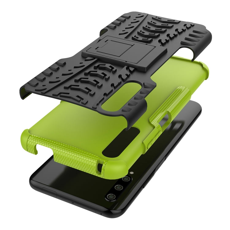 For Huawei Honor 9X Pro Tire Texture TPU + PC Shockproof Case with Holder