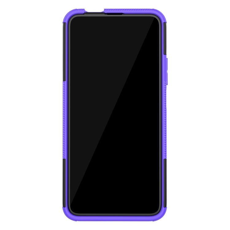 For Huawei Honor 9X Pro Tire Texture TPU + PC Shockproof Case with Holder