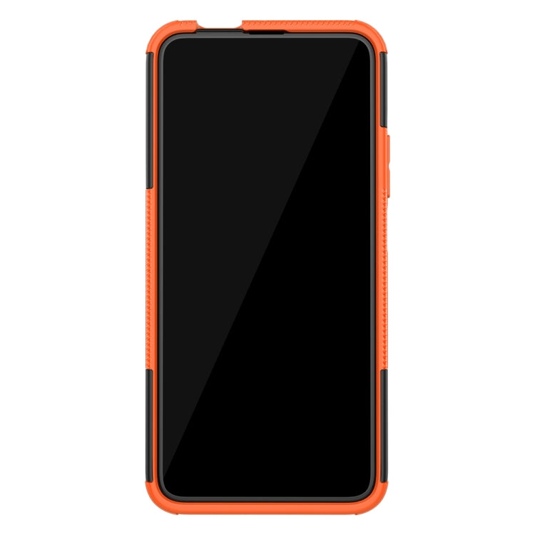 For Huawei Honor 9X Pro Tire Texture TPU + PC Shockproof Case with Holder