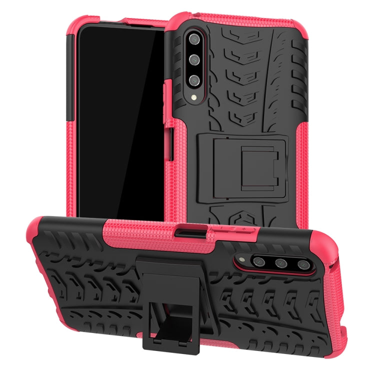 For Huawei Honor 9X Pro Tire Texture TPU + PC Shockproof Case with Holder