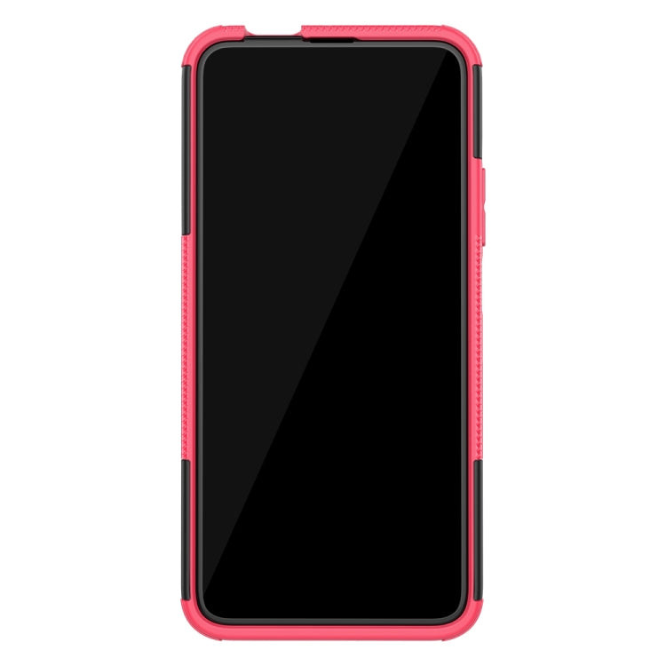 For Huawei Honor 9X Pro Tire Texture TPU + PC Shockproof Case with Holder