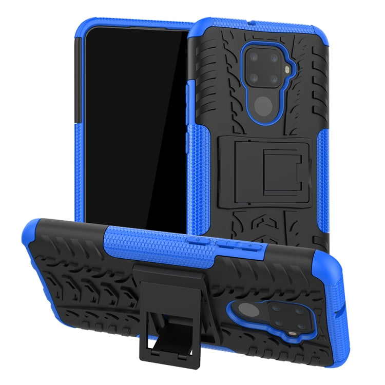 For Huawei Nova 5i Pro Tire Texture TPU + PC Shockproof Case with Holder