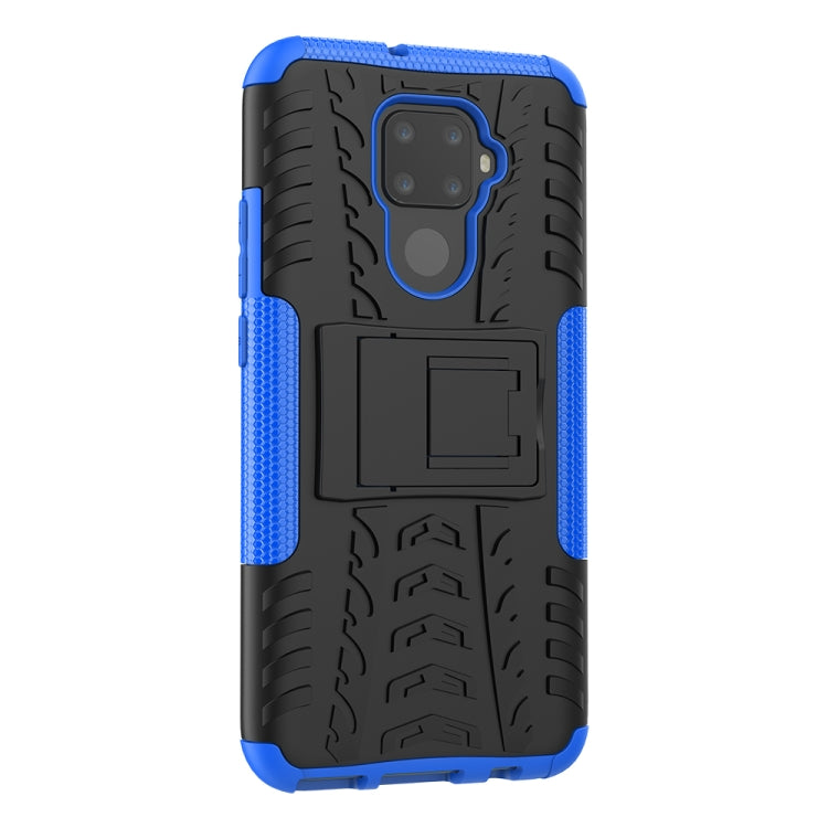 For Huawei Nova 5i Pro Tire Texture TPU + PC Shockproof Case with Holder