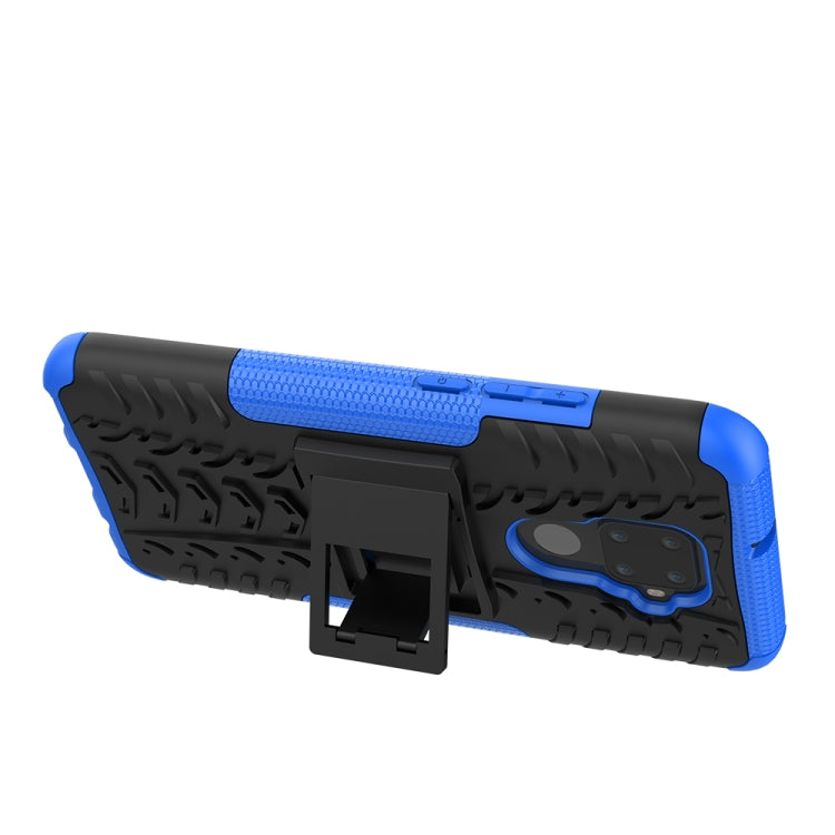 For Huawei Nova 5i Pro Tire Texture TPU + PC Shockproof Case with Holder