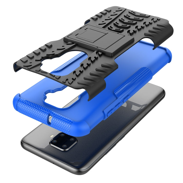 For Huawei Nova 5i Pro Tire Texture TPU + PC Shockproof Case with Holder