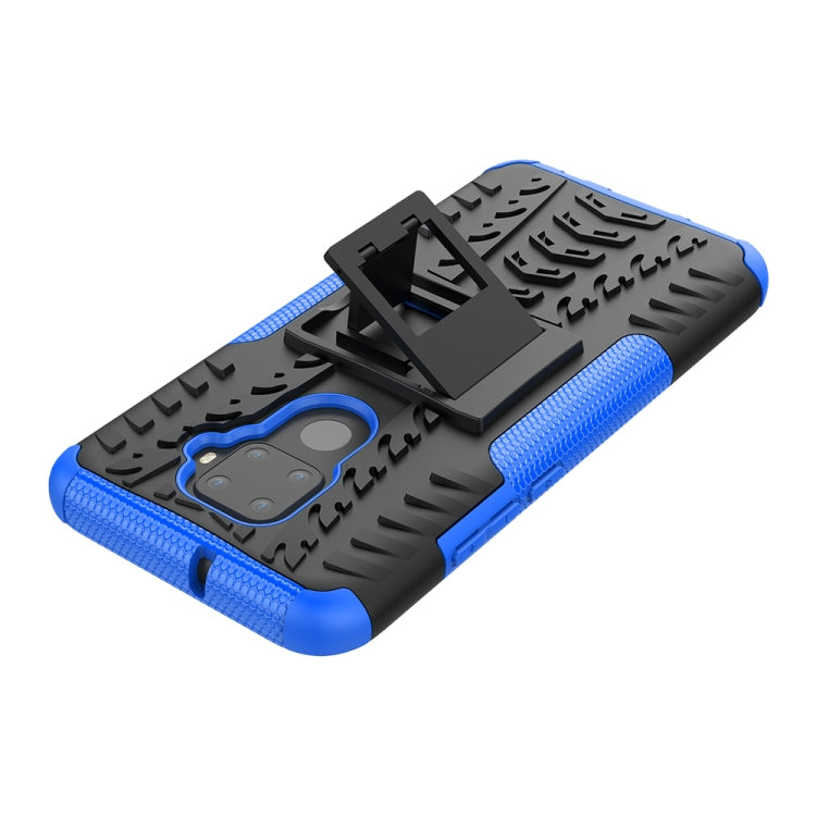 For Huawei Nova 5i Pro Tire Texture TPU + PC Shockproof Case with Holder