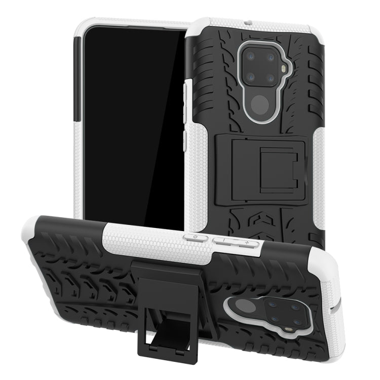For Huawei Nova 5i Pro Tire Texture TPU + PC Shockproof Case with Holder
