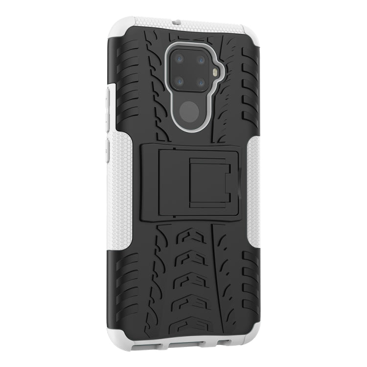 For Huawei Nova 5i Pro Tire Texture TPU + PC Shockproof Case with Holder