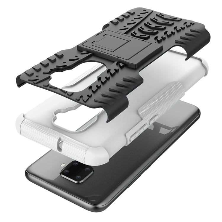 For Huawei Nova 5i Pro Tire Texture TPU + PC Shockproof Case with Holder