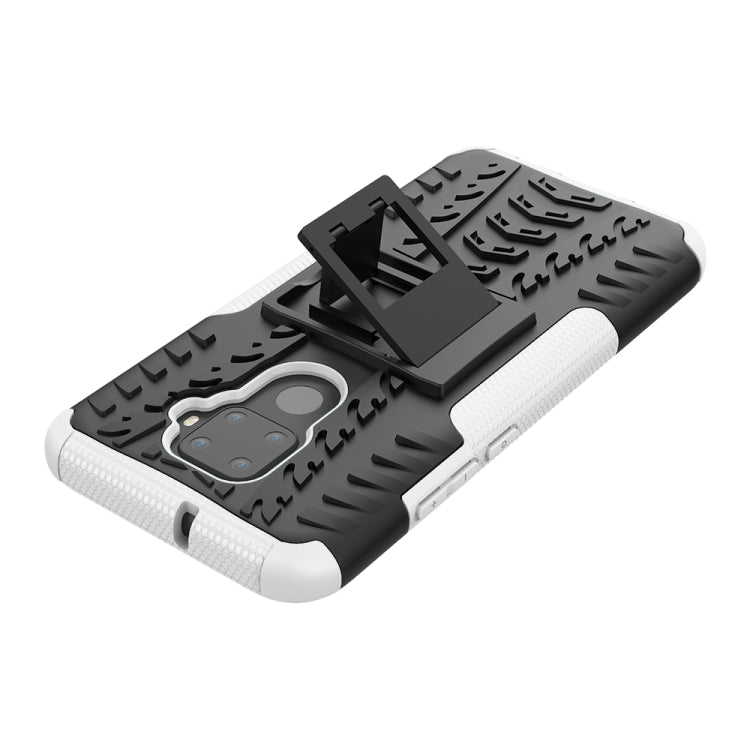 For Huawei Nova 5i Pro Tire Texture TPU + PC Shockproof Case with Holder