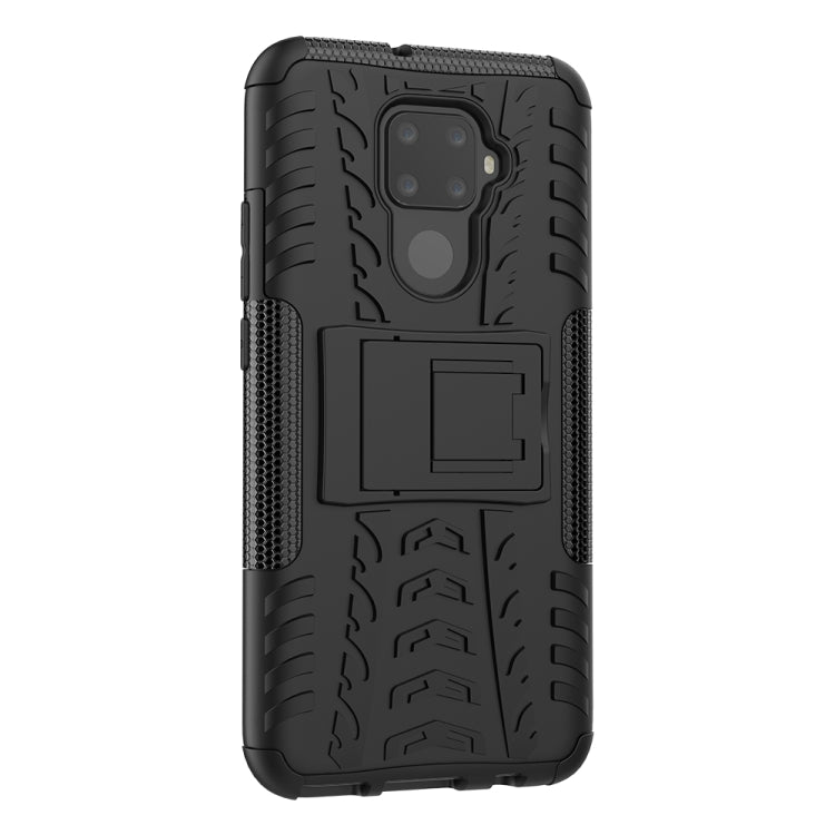 For Huawei Nova 5i Pro Tire Texture TPU + PC Shockproof Case with Holder