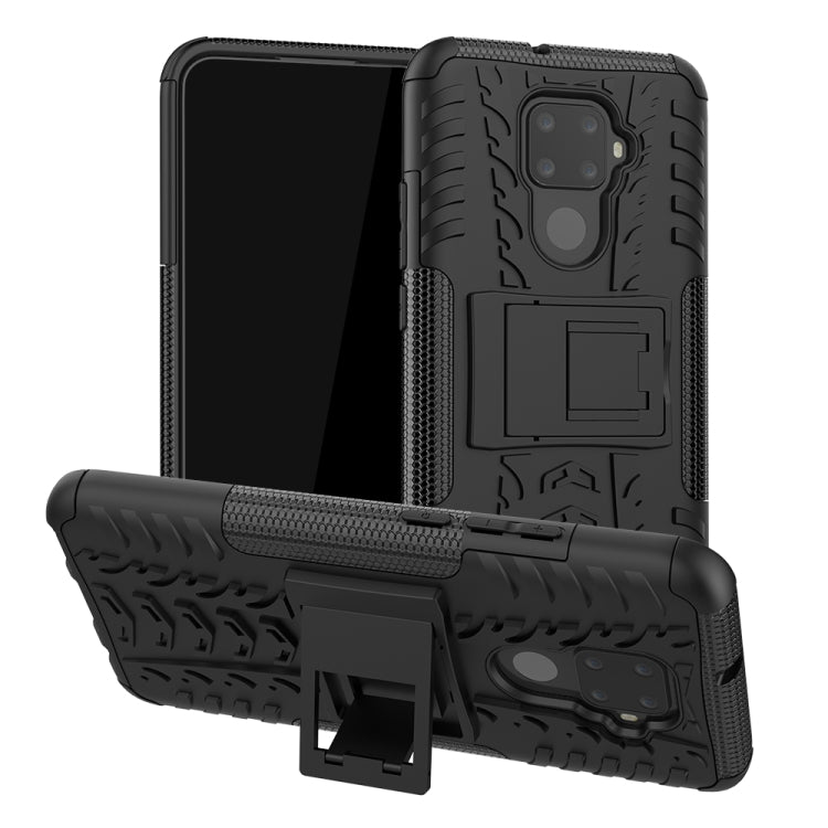 For Huawei Nova 5i Pro Tire Texture TPU + PC Shockproof Case with Holder