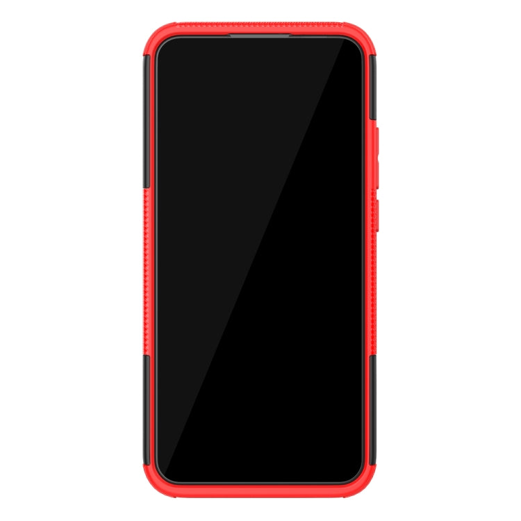For Huawei Nova 5i Pro Tire Texture TPU + PC Shockproof Case with Holder