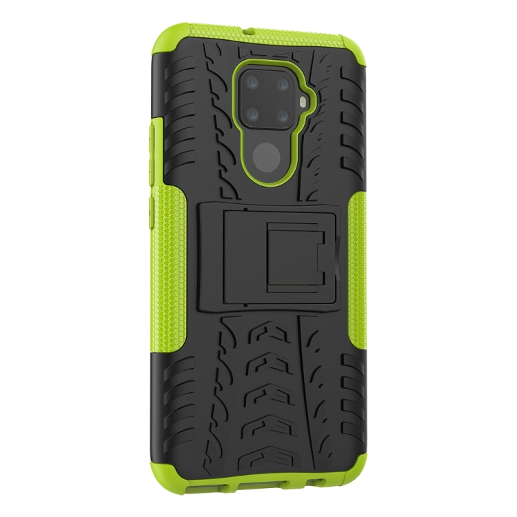 For Huawei Nova 5i Pro Tire Texture TPU + PC Shockproof Case with Holder