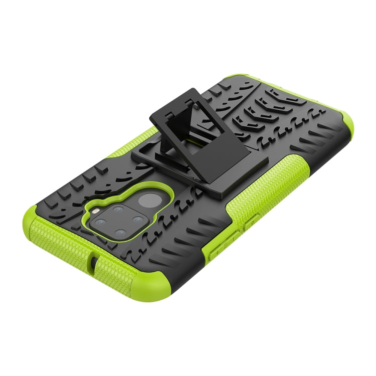 For Huawei Nova 5i Pro Tire Texture TPU + PC Shockproof Case with Holder
