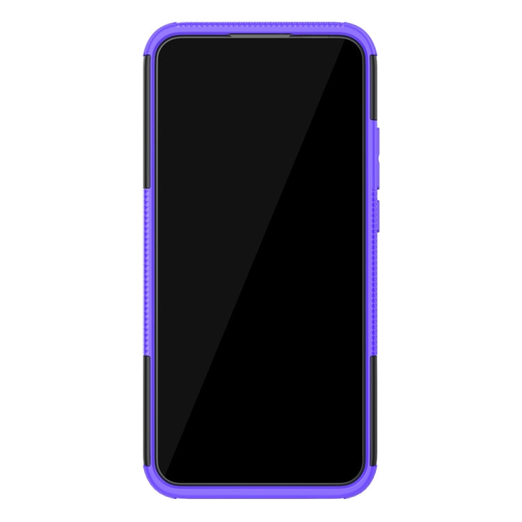 For Huawei Nova 5i Pro Tire Texture TPU + PC Shockproof Case with Holder