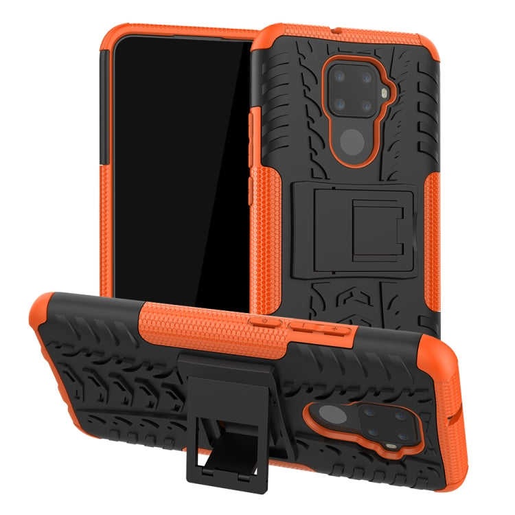 For Huawei Nova 5i Pro Tire Texture TPU + PC Shockproof Case with Holder