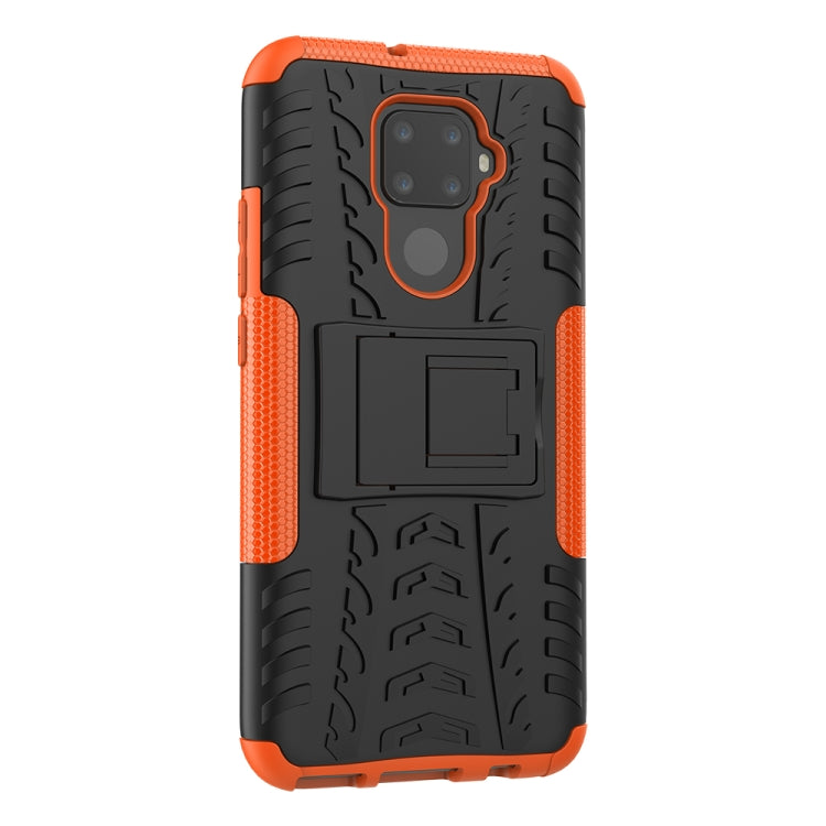 For Huawei Nova 5i Pro Tire Texture TPU + PC Shockproof Case with Holder