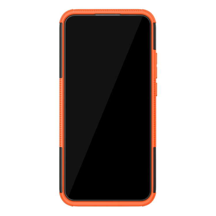 For Huawei Nova 5i Pro Tire Texture TPU + PC Shockproof Case with Holder